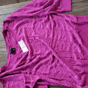 Purple soft quarter sleeve tshirt